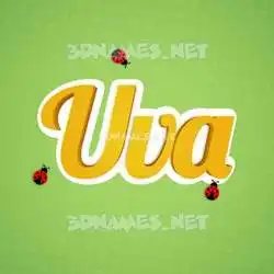 uva in Ladybugs style - 3D name wallpaper