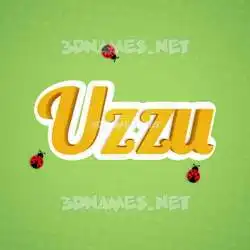 uzzu in Ladybugs style - 3D name wallpaper
