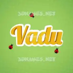 vadu in Ladybugs style - 3D name wallpaper