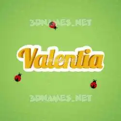 valentia in Ladybugs style - 3D name wallpaper