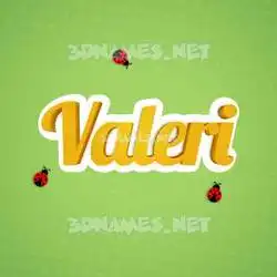 valeri in Ladybugs style - 3D name wallpaper