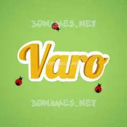 varo in Ladybugs style - 3D name wallpaper