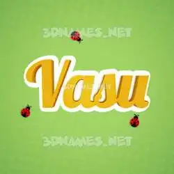 vasu in Ladybugs style - 3D name wallpaper