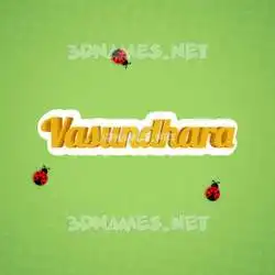 vasundhara in Ladybugs style - 3D name wallpaper