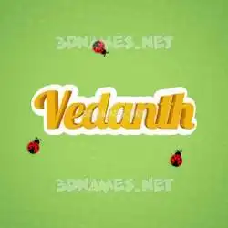 vedanth in Ladybugs style - 3D name wallpaper