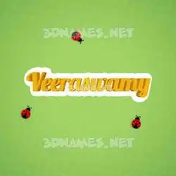 veeraswamy in Ladybugs style - 3D name wallpaper