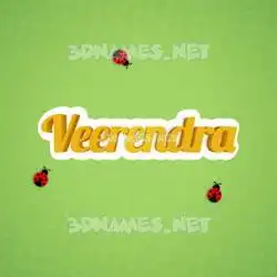 veerendra in Ladybugs style - 3D name wallpaper
