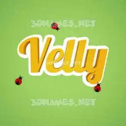 velly in Ladybugs style - 3D name wallpaper