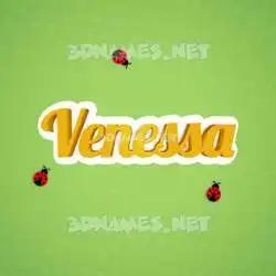 venessa in Ladybugs style - 3D name wallpaper