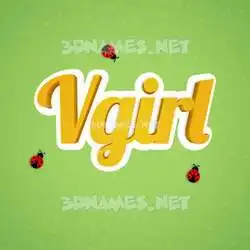 vgirl in Ladybugs style - 3D name wallpaper