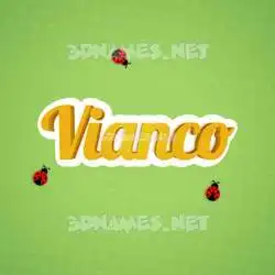 vianco in Ladybugs style - 3D name wallpaper