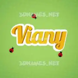 viany in Ladybugs style - 3D name wallpaper