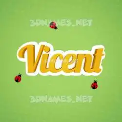 vicent in Ladybugs style - 3D name wallpaper
