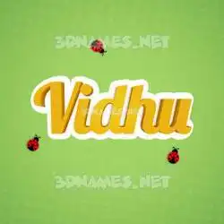vidhu in Ladybugs style - 3D name wallpaper