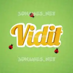vidit in Ladybugs style - 3D name wallpaper
