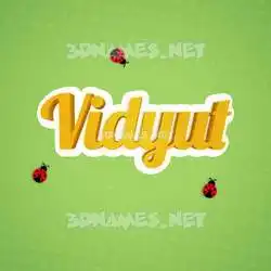 vidyut in Ladybugs style - 3D name wallpaper