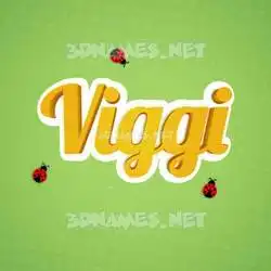 viggi in Ladybugs style - 3D name wallpaper