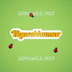vigneshkumar in Ladybugs style - 3D name wallpaper