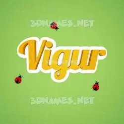 vigur in Ladybugs style - 3D name wallpaper
