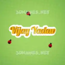 vijay yadav in Ladybugs style - 3D name wallpaper