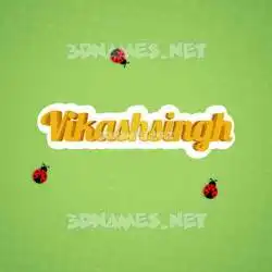 vikashsingh in Ladybugs style - 3D name wallpaper