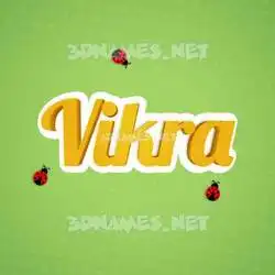 vikra in Ladybugs style - 3D name wallpaper