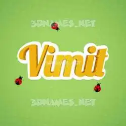 vimit in Ladybugs style - 3D name wallpaper