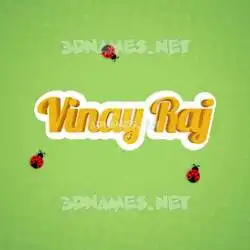 vinay raj in Ladybugs style - 3D name wallpaper