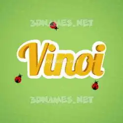 vinoi in Ladybugs style - 3D name wallpaper
