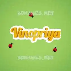 vinopriya in Ladybugs style - 3D name wallpaper