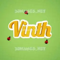 vinth in Ladybugs style - 3D name wallpaper