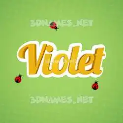 violet in Ladybugs style - 3D name wallpaper
