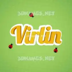 virlin in Ladybugs style - 3D name wallpaper