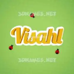 visahl in Ladybugs style - 3D name wallpaper