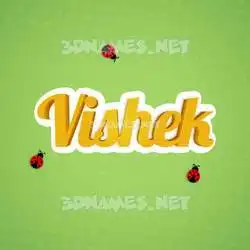 vishek in Ladybugs style - 3D name wallpaper