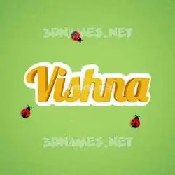 vishna in Ladybugs style - 3D name wallpaper
