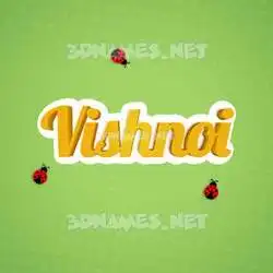 vishnoi in Ladybugs style - 3D name wallpaper