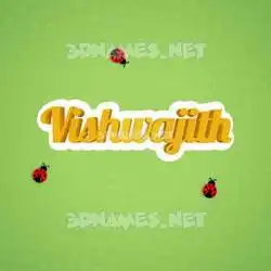vishwajith in Ladybugs style - 3D name wallpaper