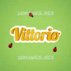 vittorio in Ladybugs style - 3D name wallpaper
