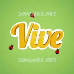 vive in Ladybugs style - 3D name wallpaper