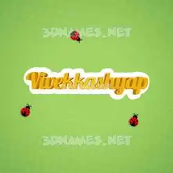 vivekkashyap in Ladybugs style - 3D name wallpaper