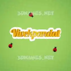vivekpandat in Ladybugs style - 3D name wallpaper