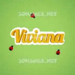 viviana in Ladybugs style - 3D name wallpaper