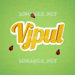 vjpul in Ladybugs style - 3D name wallpaper