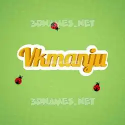 vkmanju in Ladybugs style - 3D name wallpaper