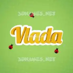 vlada in Ladybugs style - 3D name wallpaper
