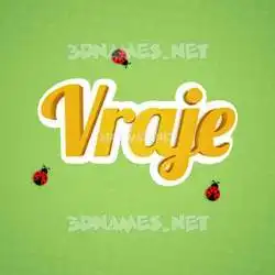 vraje in Ladybugs style - 3D name wallpaper