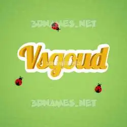 vsgoud in Ladybugs style - 3D name wallpaper