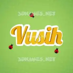 vusih in Ladybugs style - 3D name wallpaper