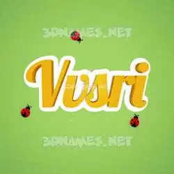 vvsri in Ladybugs style - 3D name wallpaper
